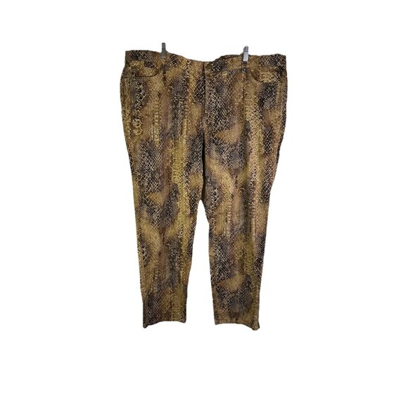 Lauren Ralph Lauren Snake Python Print Skinny Pants - Picture 1 of 8